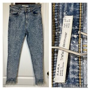 Zara high rise skinny jeans size 8